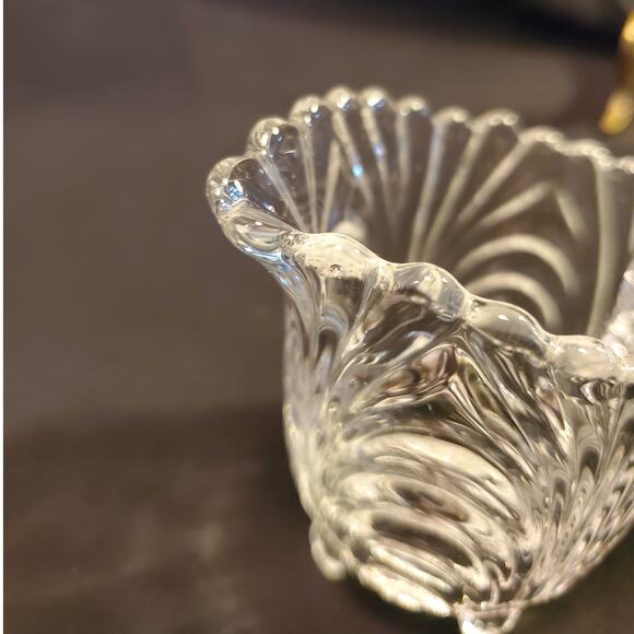 Vintage Cambridge Mini Open Cream N Sugar w Tray in Caprice Clear (Stem 300) - Picture 9 of 9